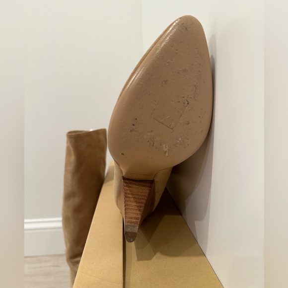 Michael Kors Belinda Runway Suede Womens Riding Boots Brown Leather EU 38 US 8 - Picture 2 of 8